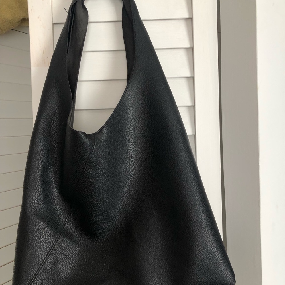 Banana Republic Black Leather Satchel Bag